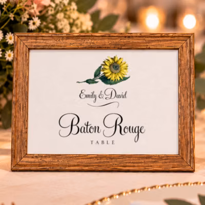 Flat Single Sided Table Card